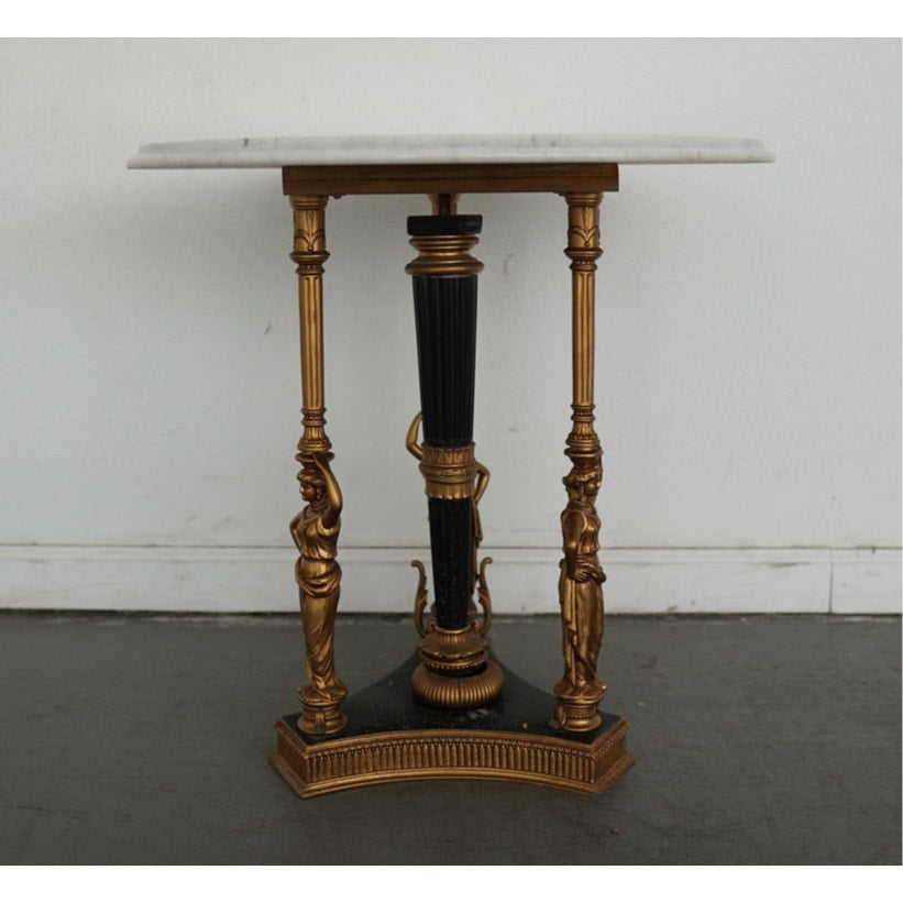 Vintage Marble Top Side Table