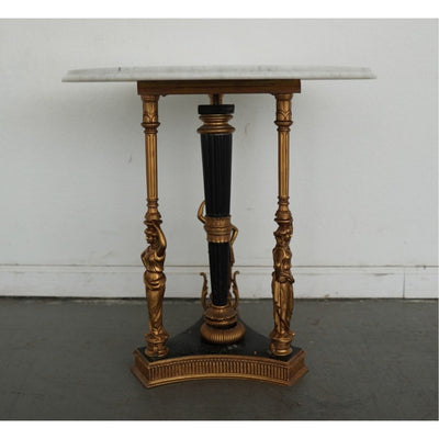 Vintage Marble Top Side Table