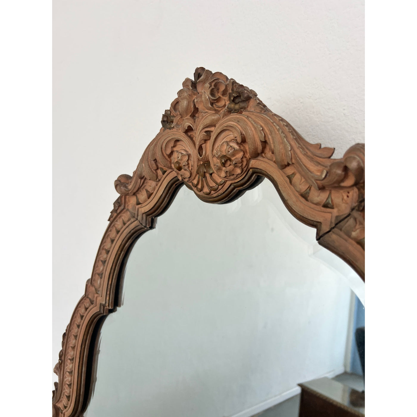 Antique French Rococo Revival Vanity with Mirror