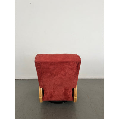 Vintage Rattan Swivel Glider Recliner