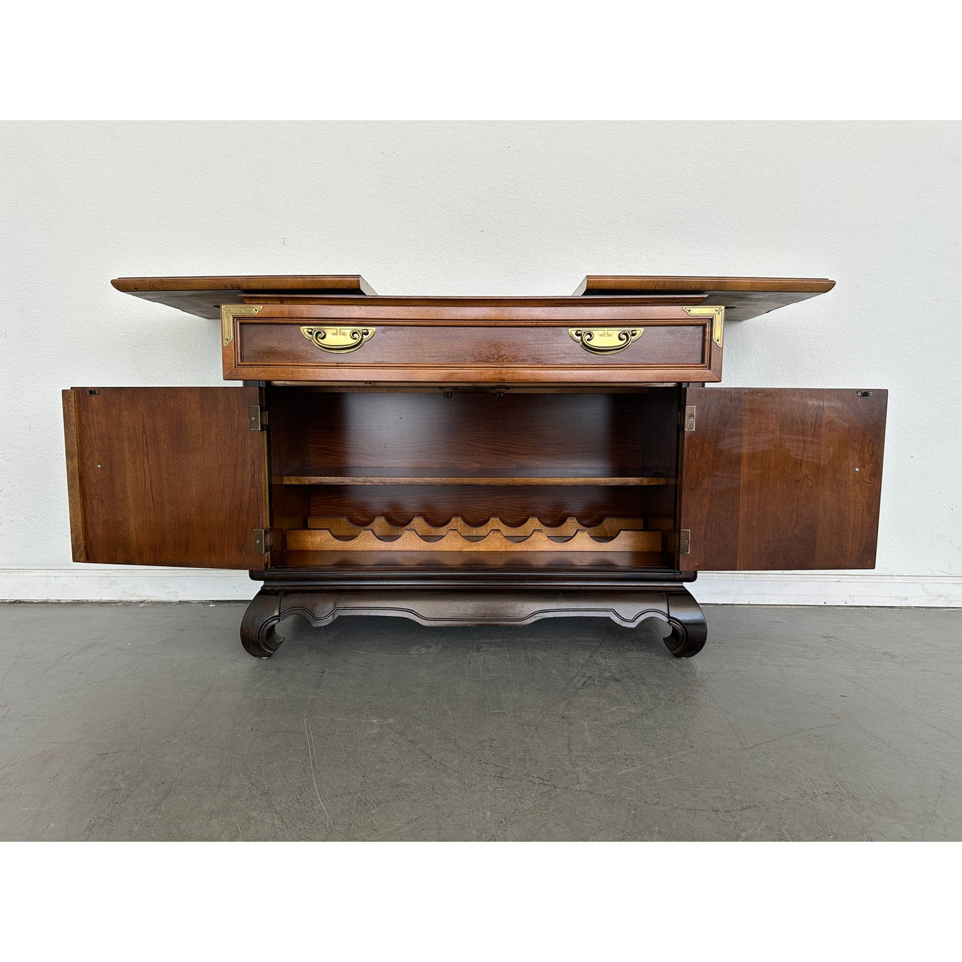 Vintage Broyhill Ming Dynasty Premier Collection Flip-Top Buffet Bar Cabinet