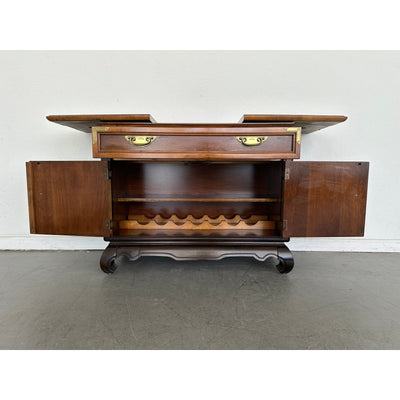 Vintage Broyhill Ming Dynasty Premier Collection Flip-Top Buffet Bar Cabinet