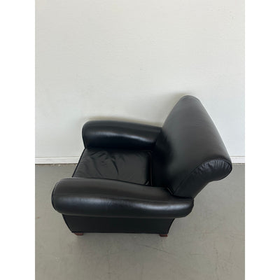 Pottery Barn Manhattan Roll Arm Leather Chair