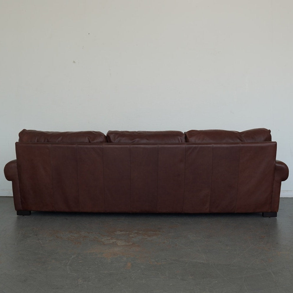 Pottery Barn Turner Roll Arm Leather Sofa