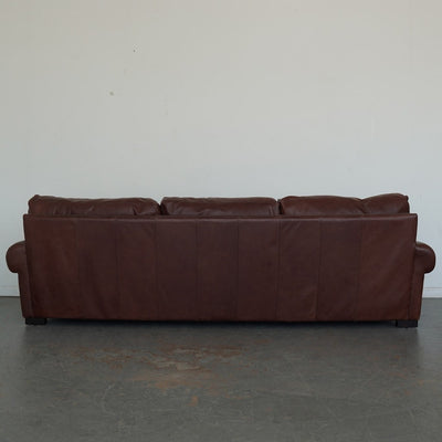 Pottery Barn Turner Roll Arm Leather Sofa