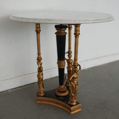 Vintage Marble Top Side Table