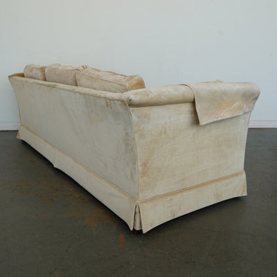 Vintage Drexel Heritage Skirted Velvet Sofa