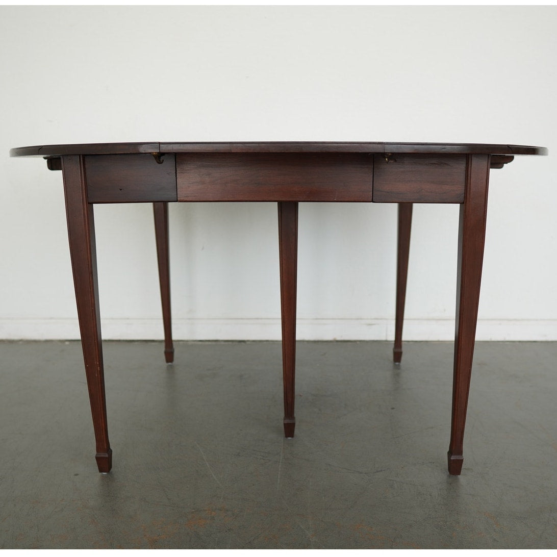 Vintage Mahogany Drop-Leaf Dining Table