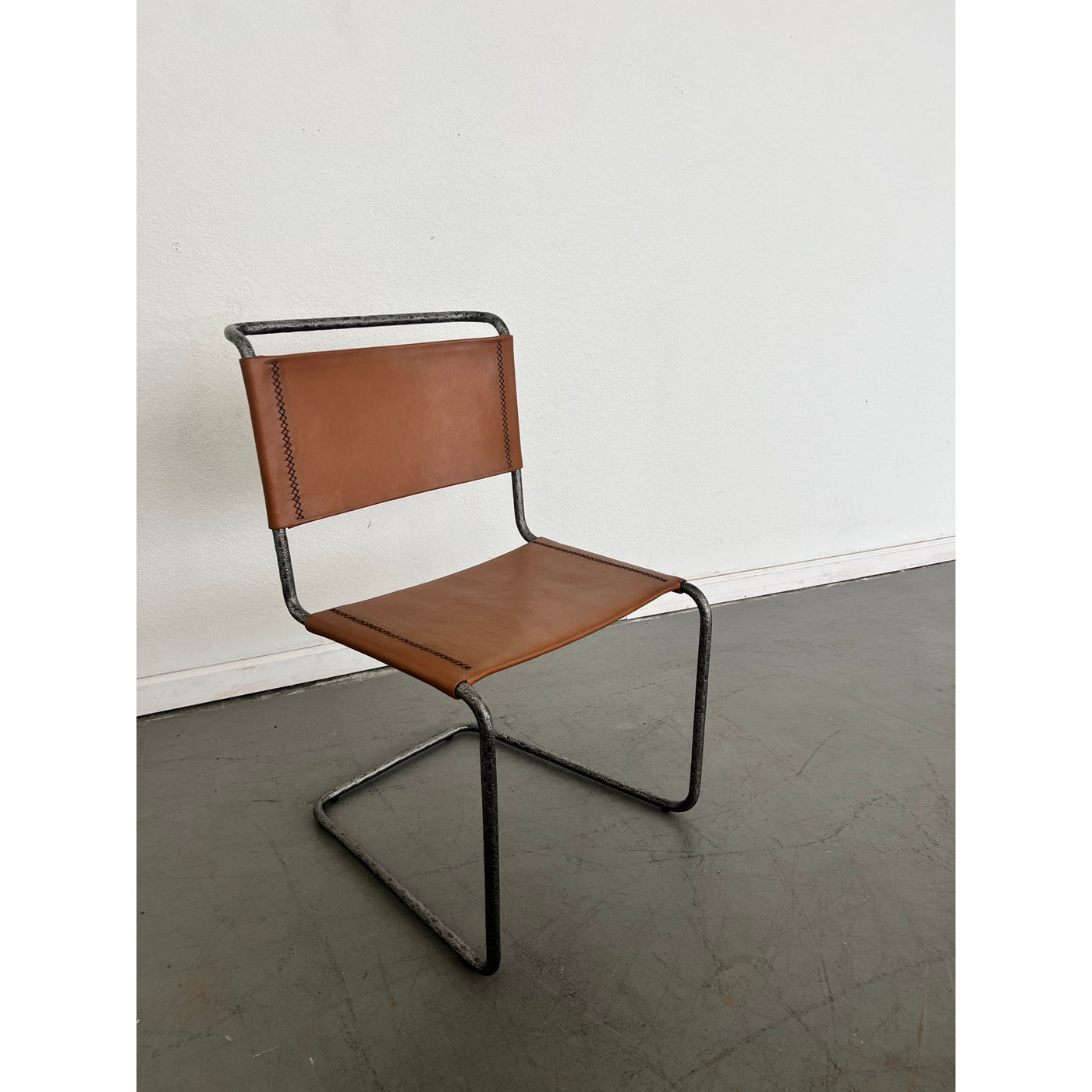 Vintage Leather Cantilever Chair