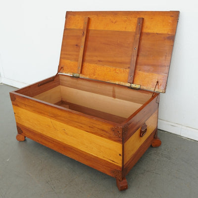 Vintage Rustic Pine Blanket Chest