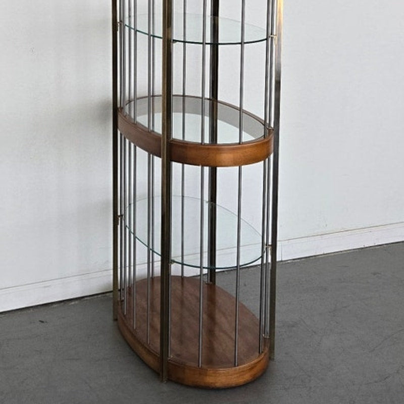 Vintage Birdcage-Style Curio Cabinet