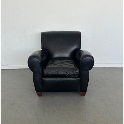 Pottery Barn Manhattan Roll Arm Leather Chair