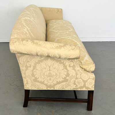 Vintage Chippendale Camelback Sofa