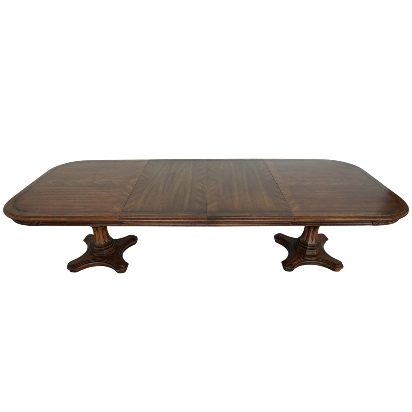 Vintage Century Furniture Double Pedestal Extension Dining Table
