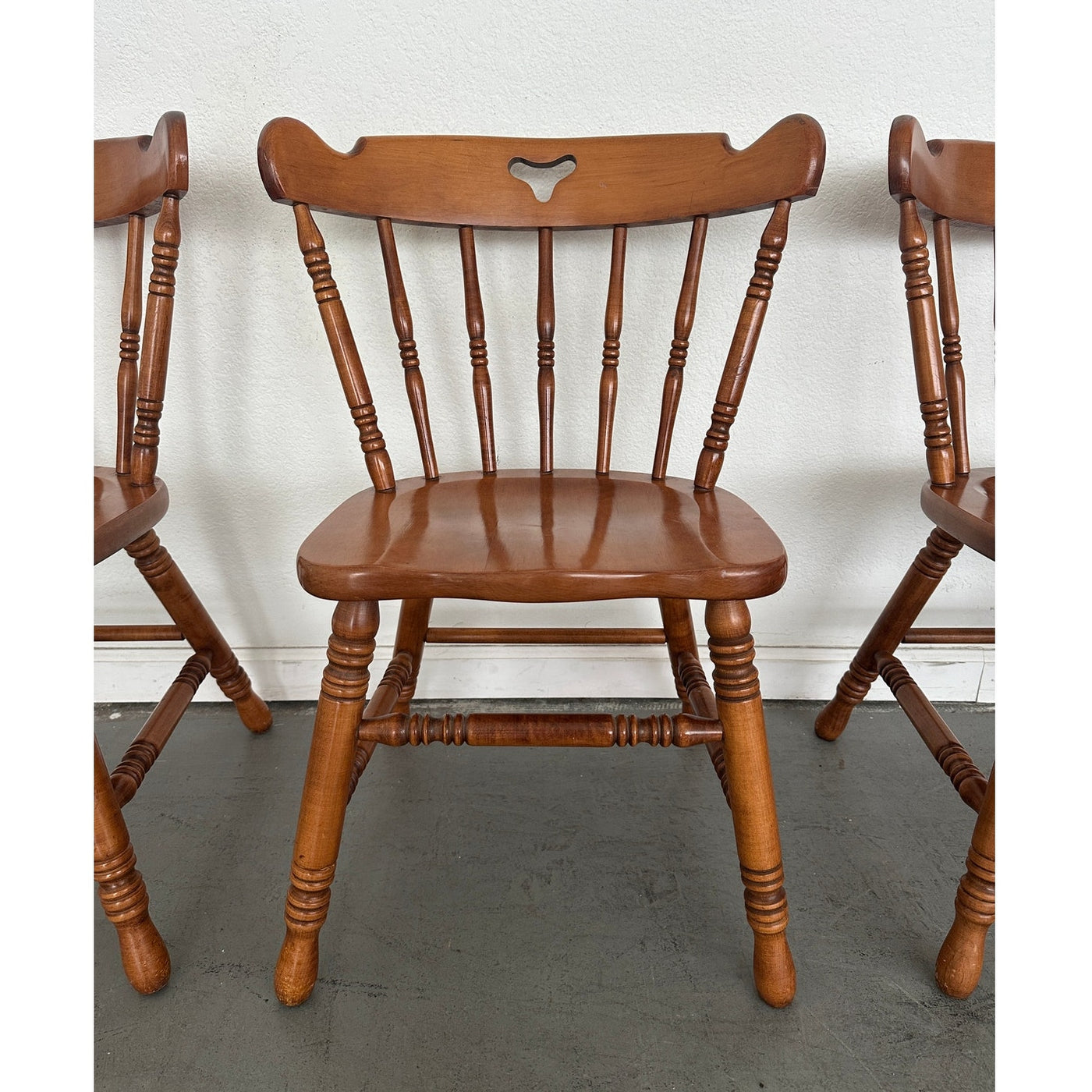 Vintage Tell City Andover Maple Spindle Back Chair (Set of 4)