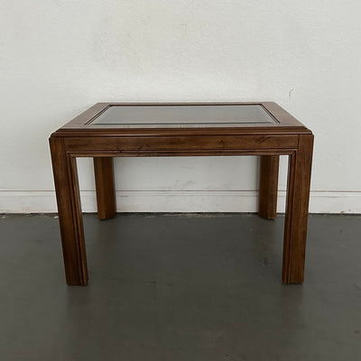 Vintage Drexel Heritage Accolade Collection Glass-Top End Table
