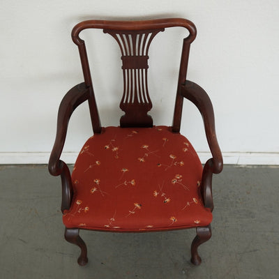 Vintage Mahogany Lyre-Back Armchair