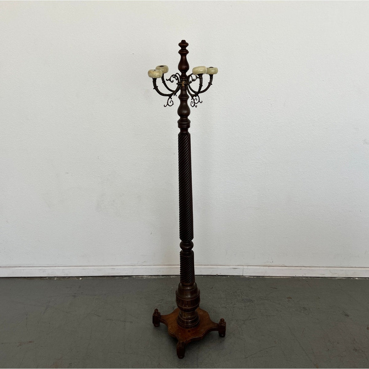 Antique German Barley Twist Hall Tree