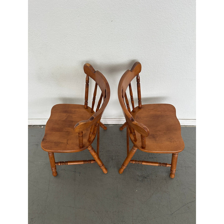 Vintage Tell City Andover Maple Spindle Back Chair (Set of 4) – Lu