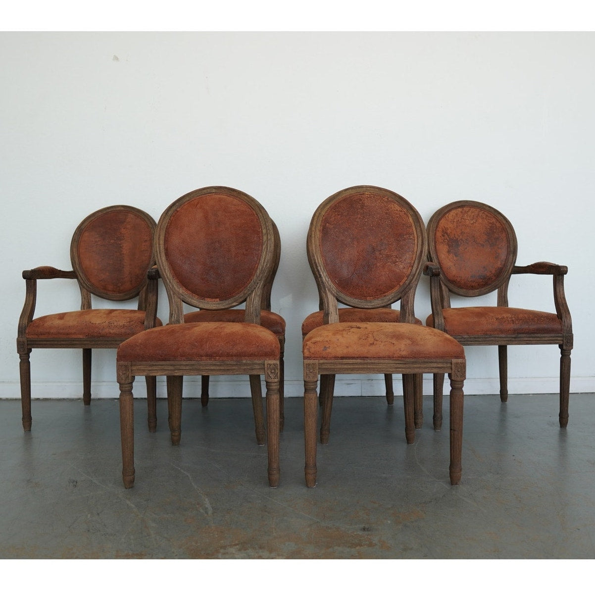 RH Vintage French Round Dining Chairs (Set of 6)