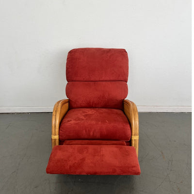 Vintage Rattan Swivel Glider Recliner