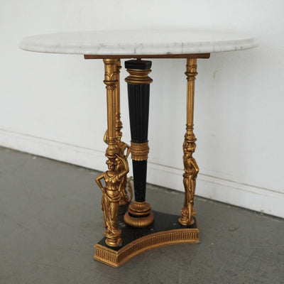 Vintage Marble Top Side Table