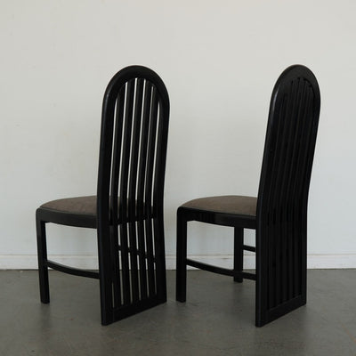 Vintage Pallavisini Italian Modern High-Back Dining Chairs (Set of 4)