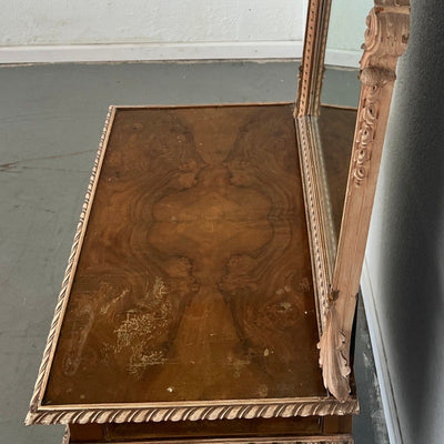 Antique French Rococo Revival Vanity with Mirror