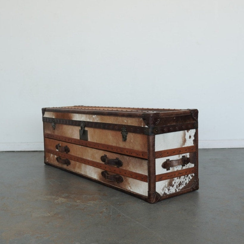 Timothy Oulton Cowhide Harrow Trunk