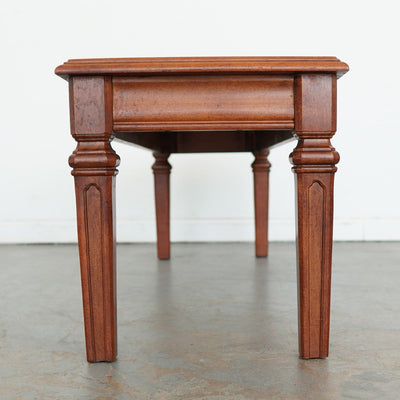 Wood and Travertine Inlay Bench