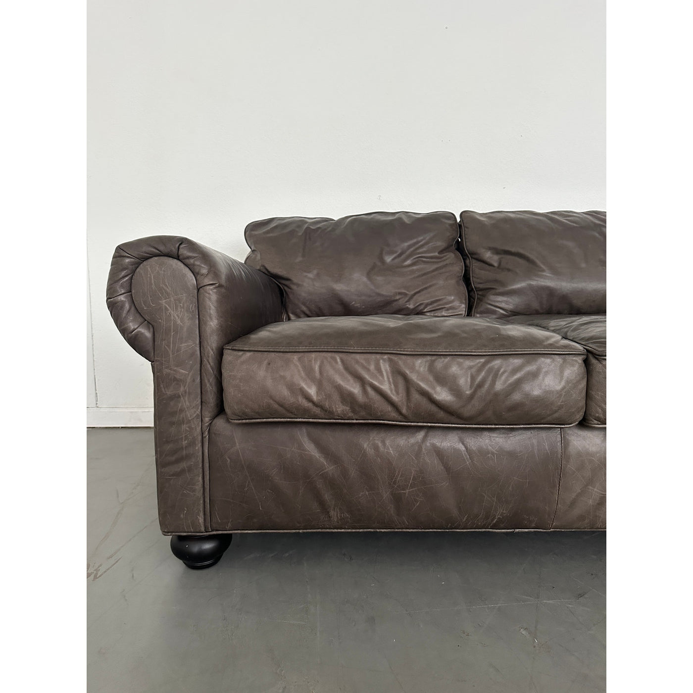 RH Original Lancaster Leather 3-Seat Sofa