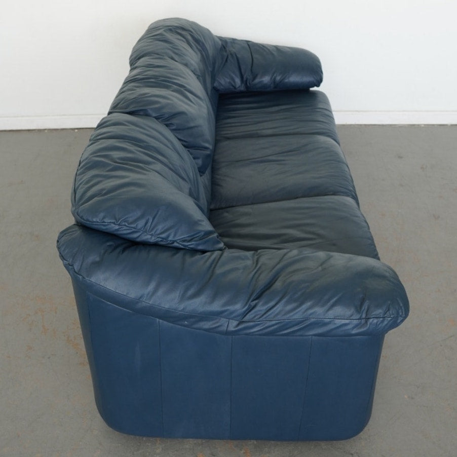 Vintage Viewpoint Leather Works Leather Sofa