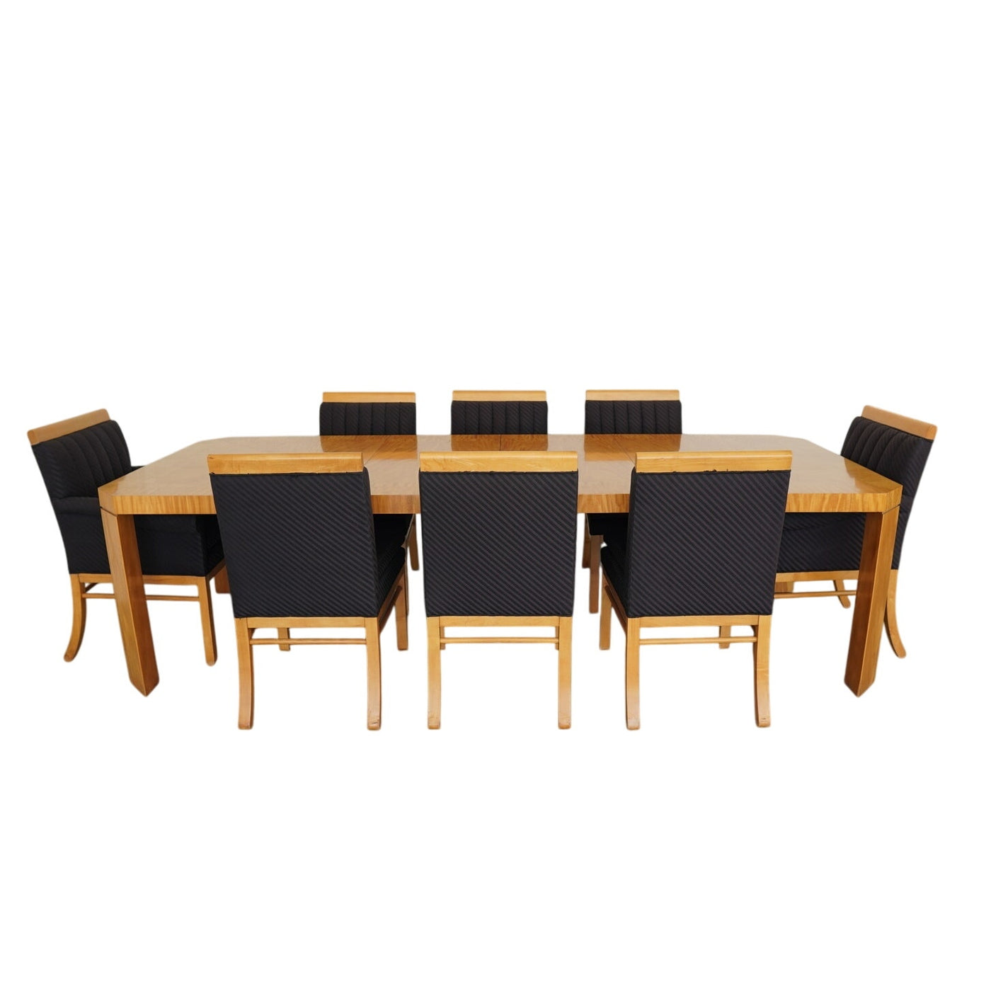 Baker Furniture Art Deco Primavera Extension Dining Table & Chairs (Set of 9)