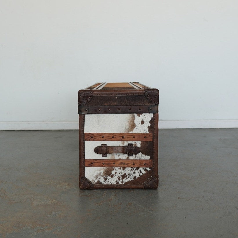 Timothy Oulton Cowhide Harrow Trunk