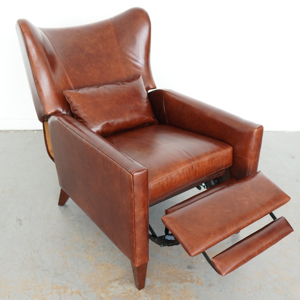 Pottery Barn Champlain Square Arm Leather Recliner