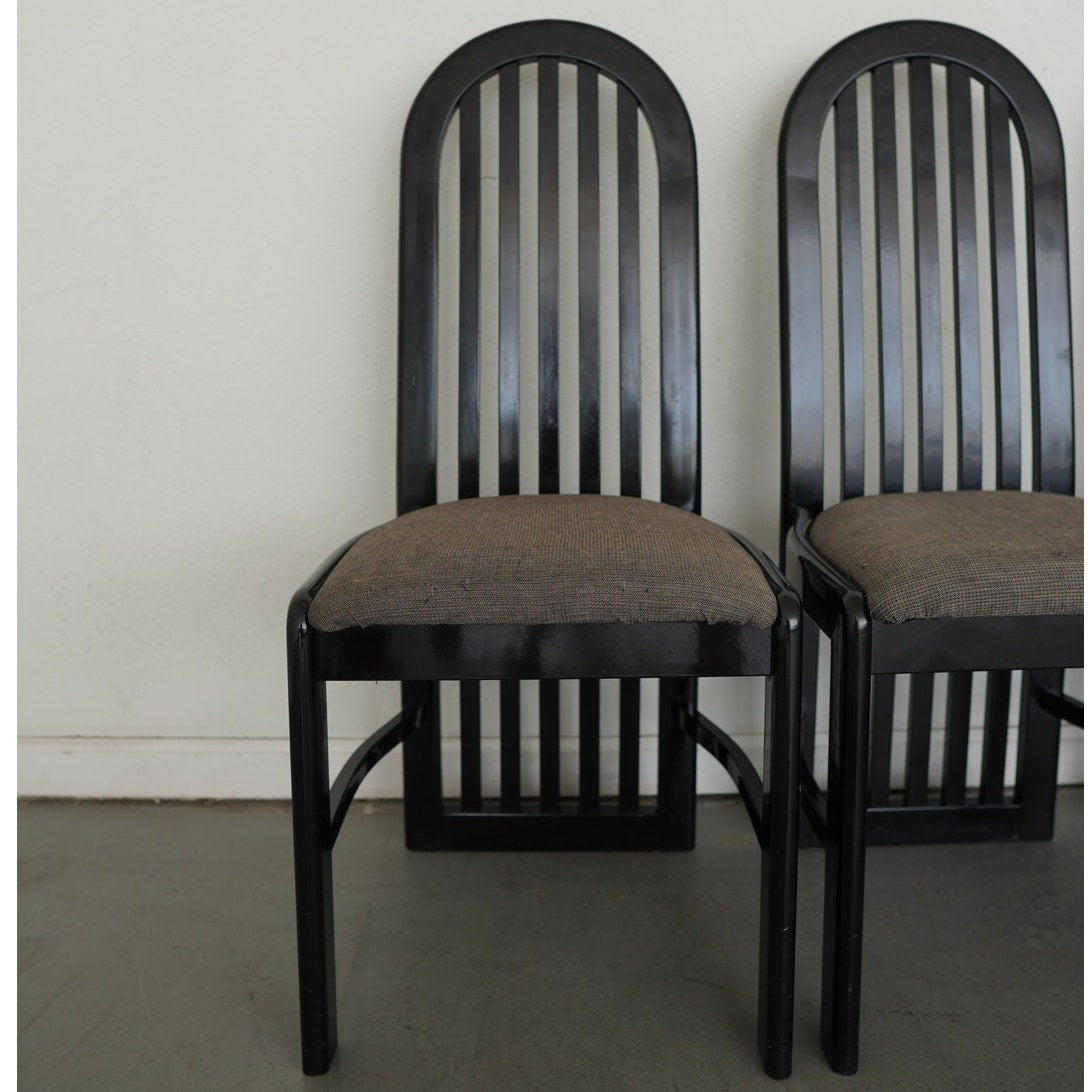 Vintage Pallavisini Italian Modern High-Back Dining Chairs (Set of 4)