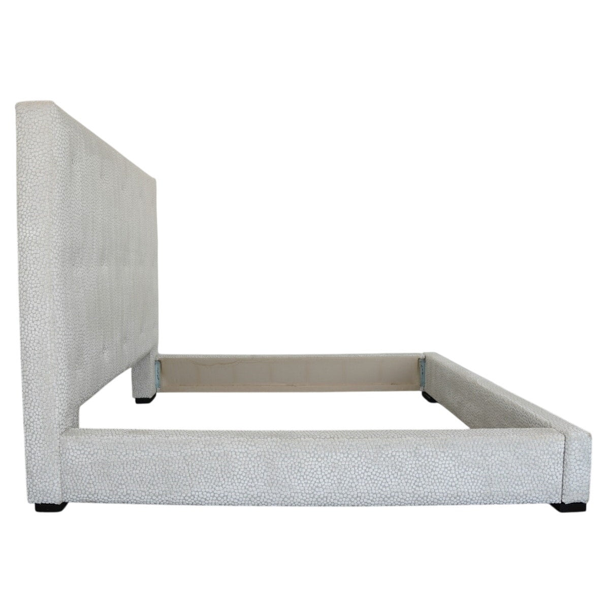 Textured Velvet Upholstered King Bed