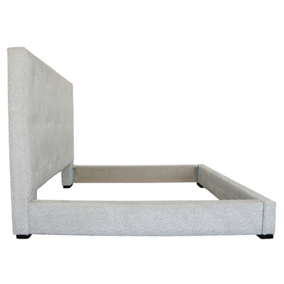 Textured Velvet Upholstered King Bed