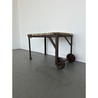 Antique Industrial Rolling Table