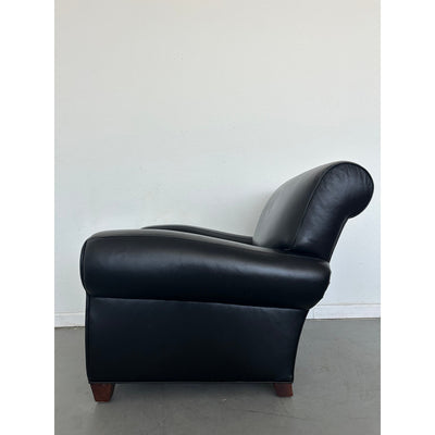 Pottery Barn Manhattan Roll Arm Leather Chair