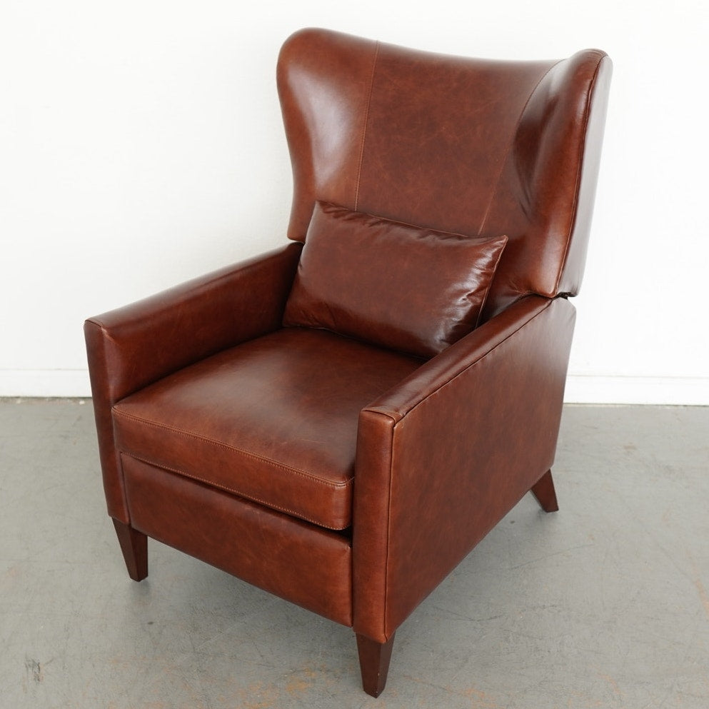 Pottery Barn Champlain Square Arm Leather Recliner