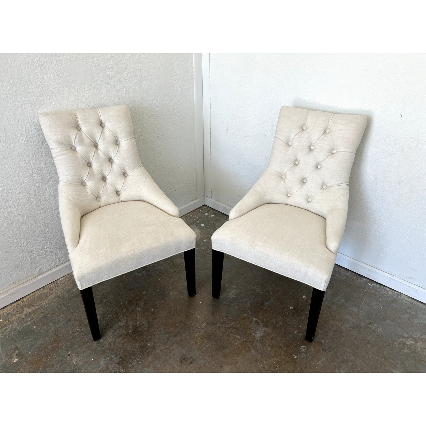 Restoration Hardware Martine Tufted Dining Chairs (Set of 2)