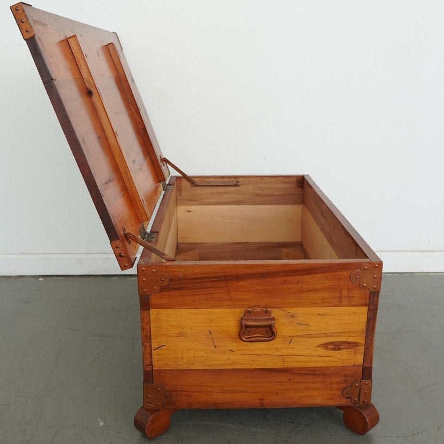 Vintage Rustic Pine Blanket Chest