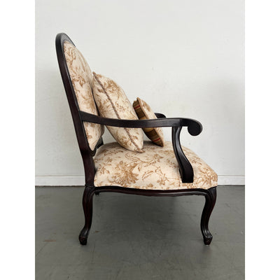 Vintage French Provincial Lounge Chairs & Ottomans (Set of 2)