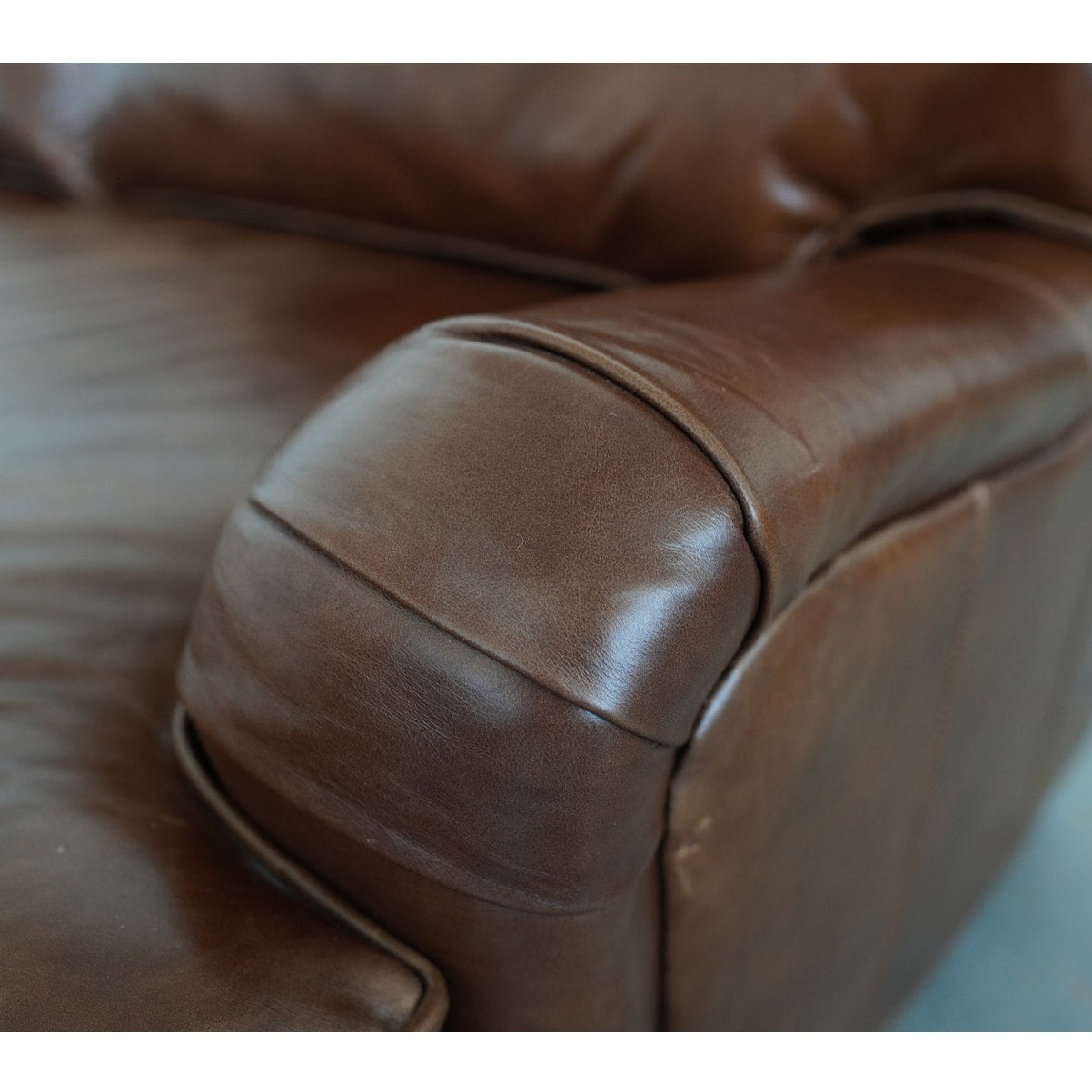 Ballard Designs Wynne Leather Sofa