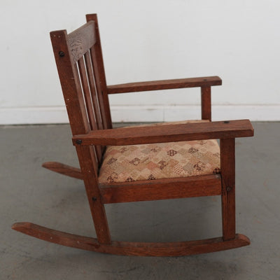 Vintage Mission-Style Children’s Rocking Chair