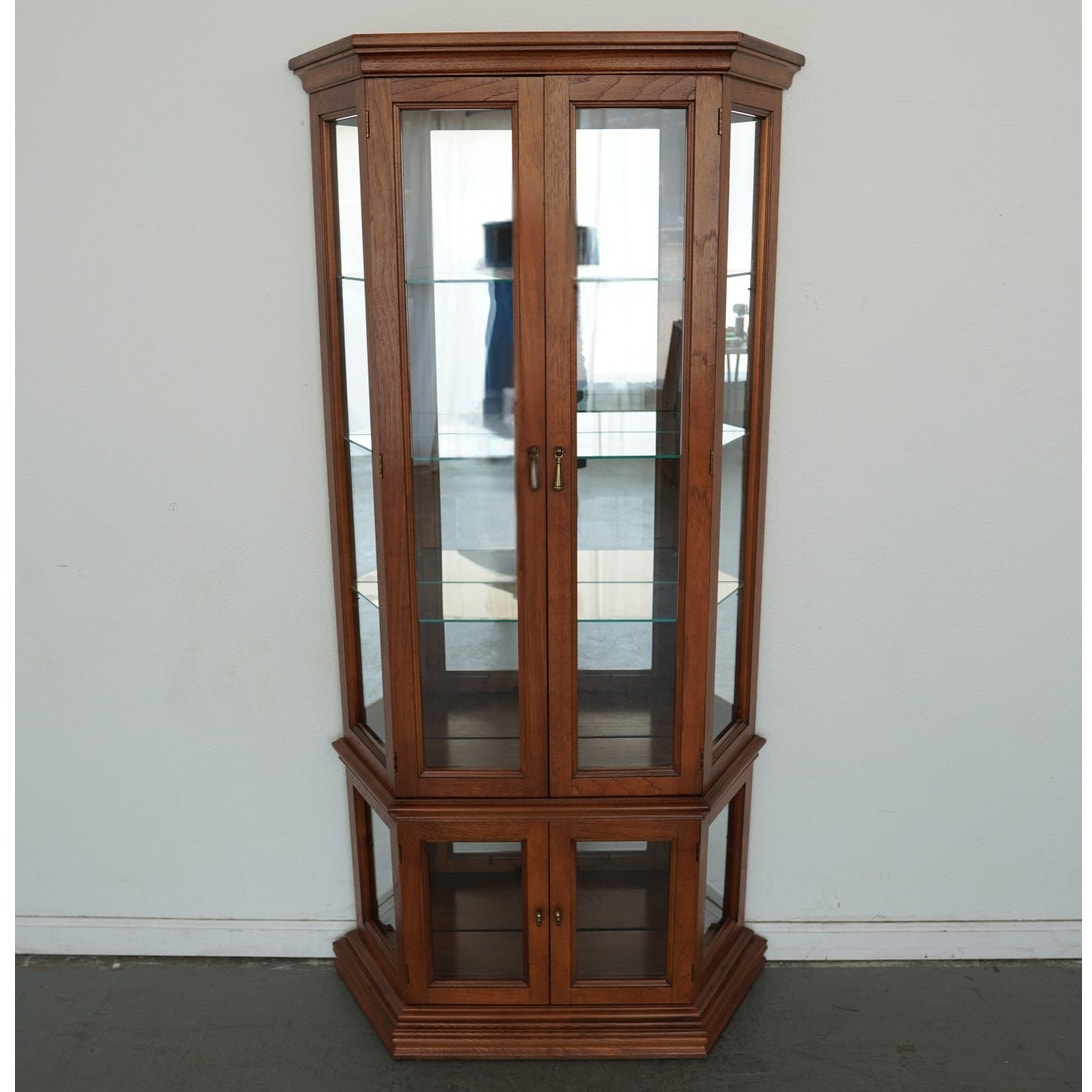Lighted Curio Cabinet with Glass Doors
