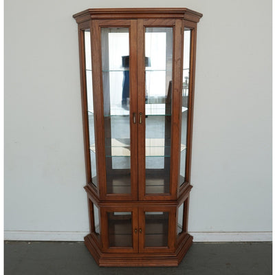 Lighted Curio Cabinet with Glass Doors