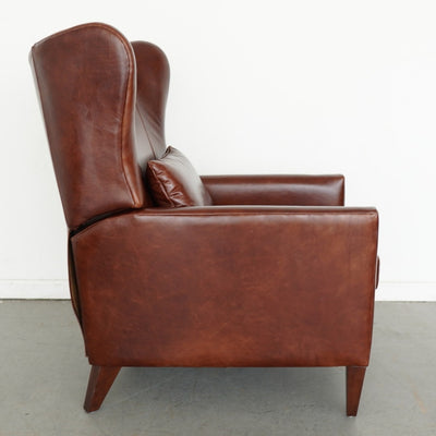 Pottery Barn Champlain Square Arm Leather Recliner