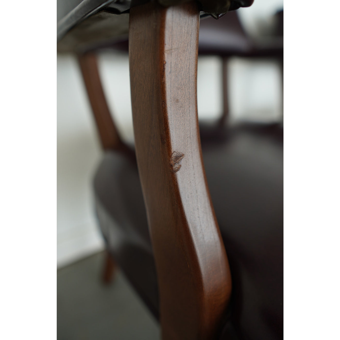 Hickory Leather Co. Burgundy Arm Chairs (Set of 2)